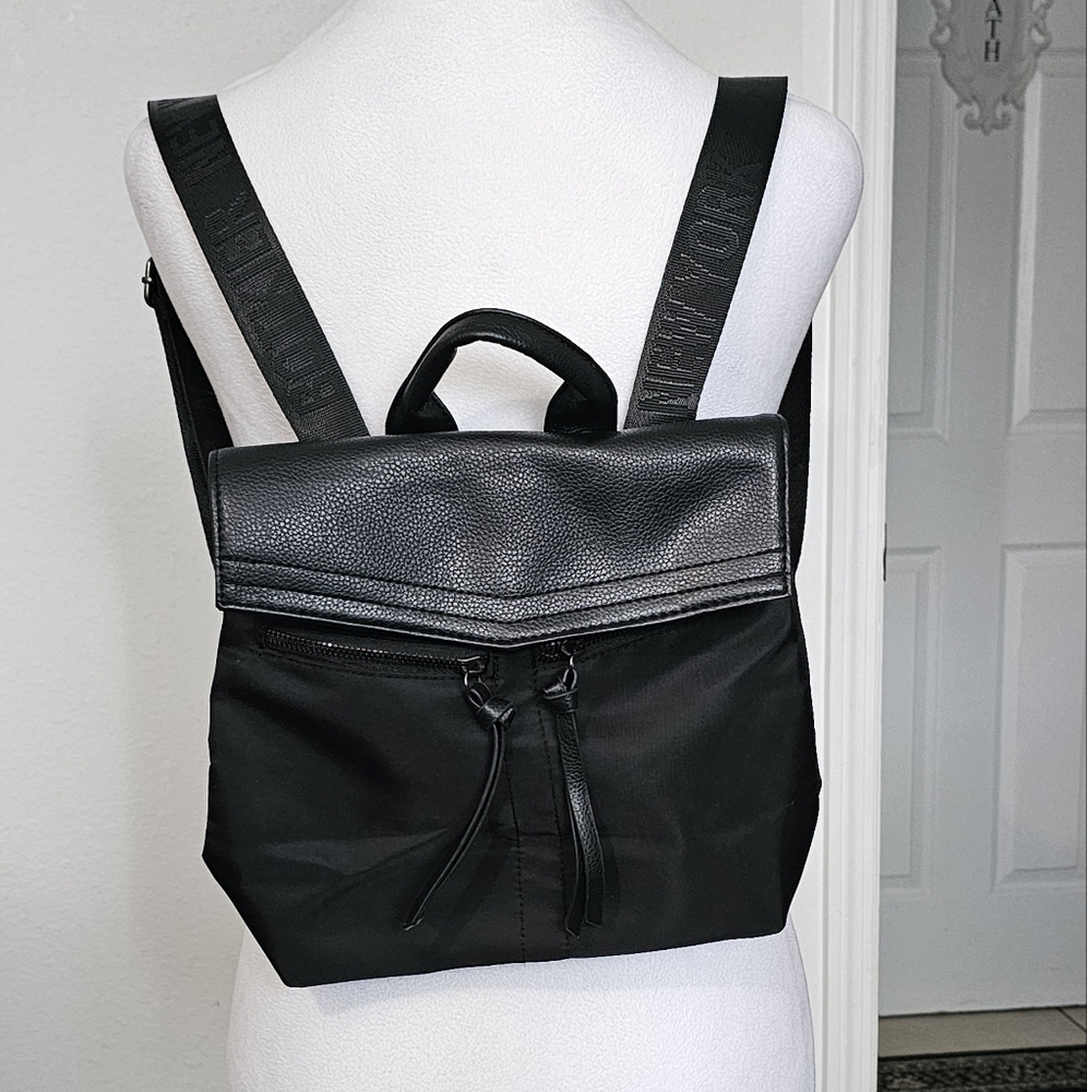 BOTKIER Black Leather Backpack